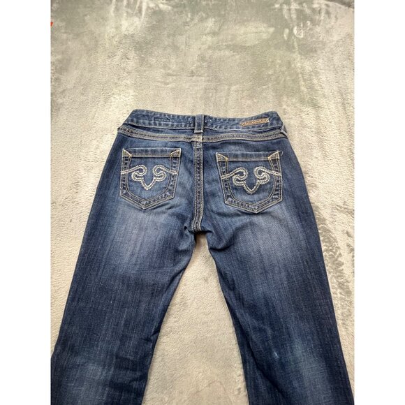 ReRock For Express Barely Bootcut Womens Jeans Size 6 Medium Wash Denim 29x32 - Picture 11 of 14